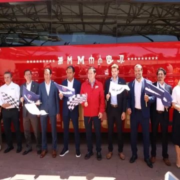 Diablos Rojos del México, Scania e Irizar develan el «Diablo Bus»